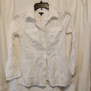 Talbots Womens white longsleeve size 6